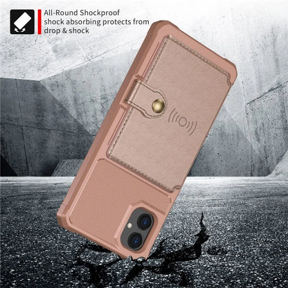 For Samsung Galaxy A05 4G Case Card Holder Kickstand ZM03 PU+TPU Back Cover