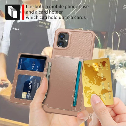 For Samsung Galaxy A05 4G Case Card Holder Kickstand ZM03 PU+TPU Back Cover
