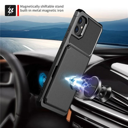 For Samsung Galaxy A05 4G Case Card Holder Kickstand ZM03 PU+TPU Back Cover