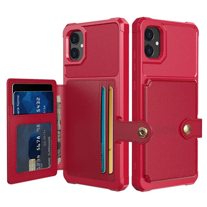 For Samsung Galaxy A05 4G Case Card Holder Kickstand ZM03 PU+TPU Back Cover
