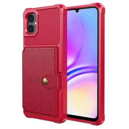 For Samsung Galaxy A05 4G Case Card Holder Kickstand ZM03 PU+TPU Back Cover