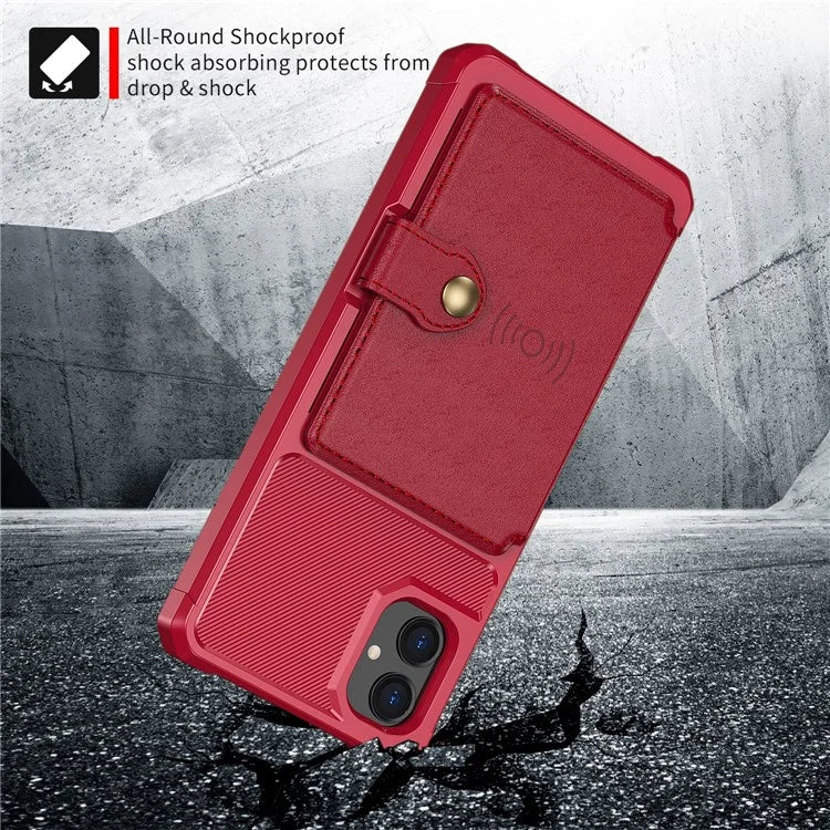 For Samsung Galaxy A05 4G Case Card Holder Kickstand ZM03 PU+TPU Back Cover