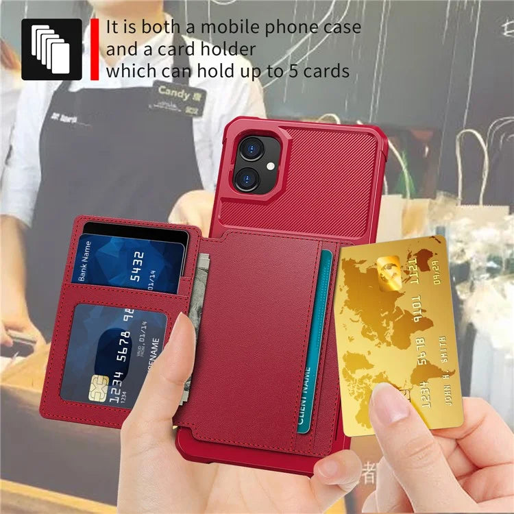 For Samsung Galaxy A05 4G Case Card Holder Kickstand ZM03 PU+TPU Back Cover