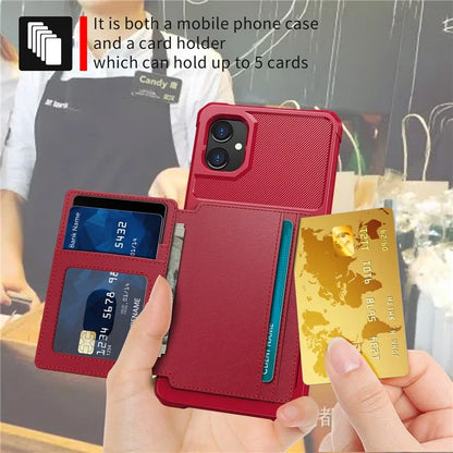 For Samsung Galaxy A05 4G Case Card Holder Kickstand ZM03 PU+TPU Back Cover