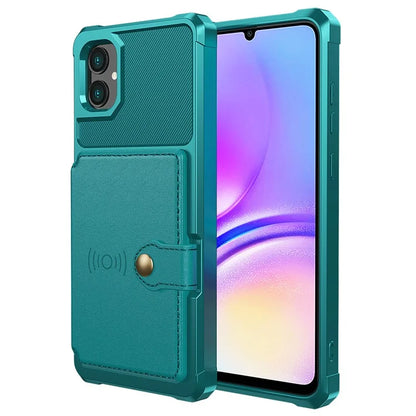 For Samsung Galaxy A05 4G Case Card Holder Kickstand ZM03 PU+TPU Back Cover