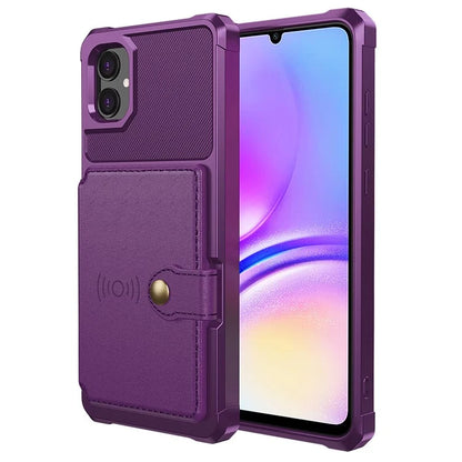 For Samsung Galaxy A05 4G Case Card Holder Kickstand ZM03 PU+TPU Back Cover