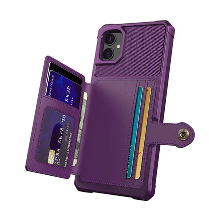 For Samsung Galaxy A05 4G Case Card Holder Kickstand ZM03 PU+TPU Back Cover