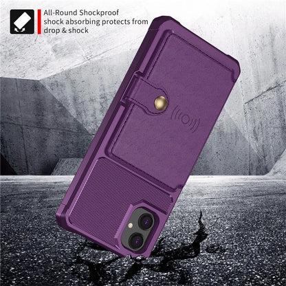 For Samsung Galaxy A05 4G Case Card Holder Kickstand ZM03 PU+TPU Back Cover