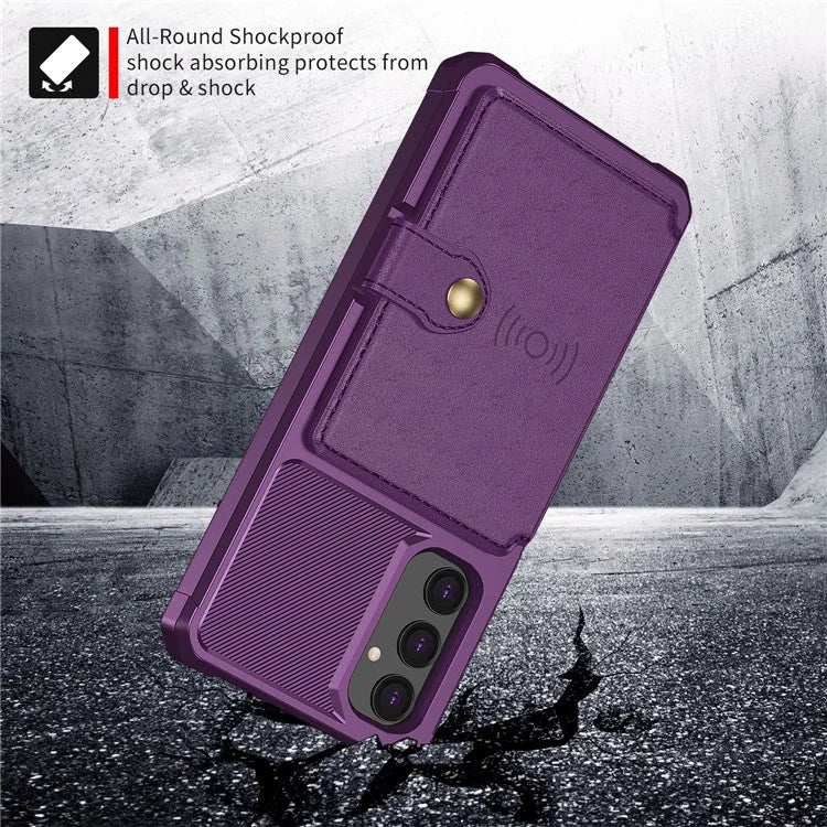 For Samsung Galaxy A05s 4G Phone Case ZM03 PU+TPU Back Cover with Card Holder