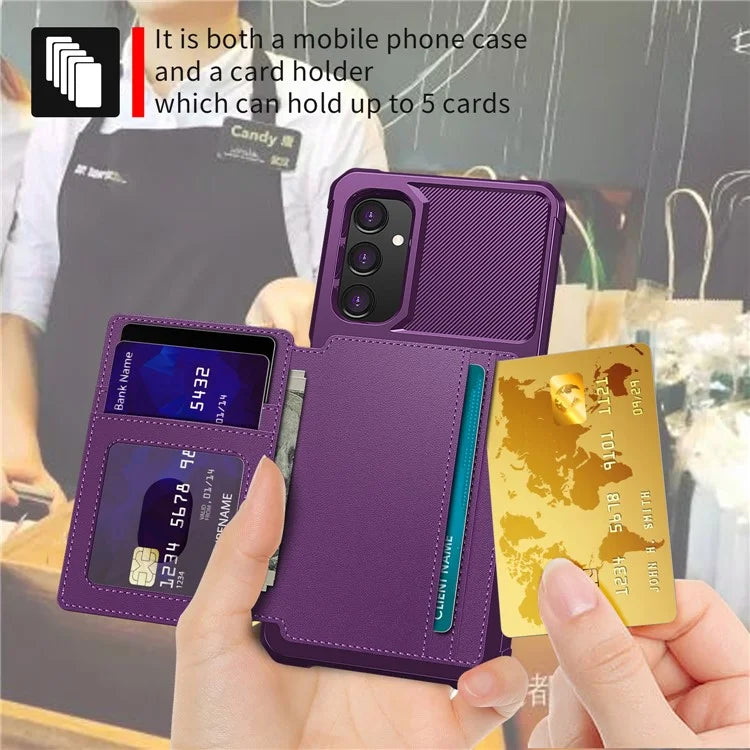 For Samsung Galaxy A05s 4G Phone Case ZM03 PU+TPU Back Cover with Card Holder