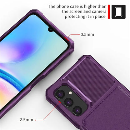 For Samsung Galaxy A05s 4G Phone Case ZM03 PU+TPU Back Cover with Card Holder