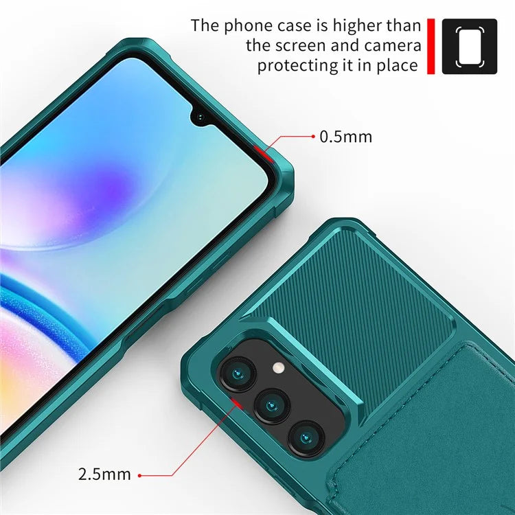 For Samsung Galaxy A05s 4G Phone Case ZM03 PU+TPU Back Cover with Card Holder