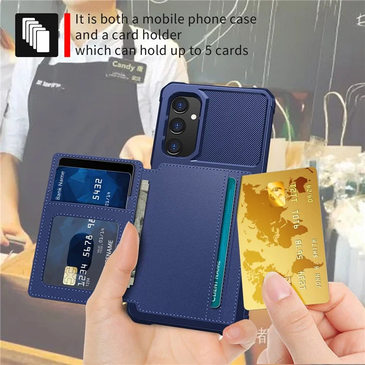 For Samsung Galaxy A05s 4G Phone Case ZM03 PU+TPU Back Cover with Card Holder