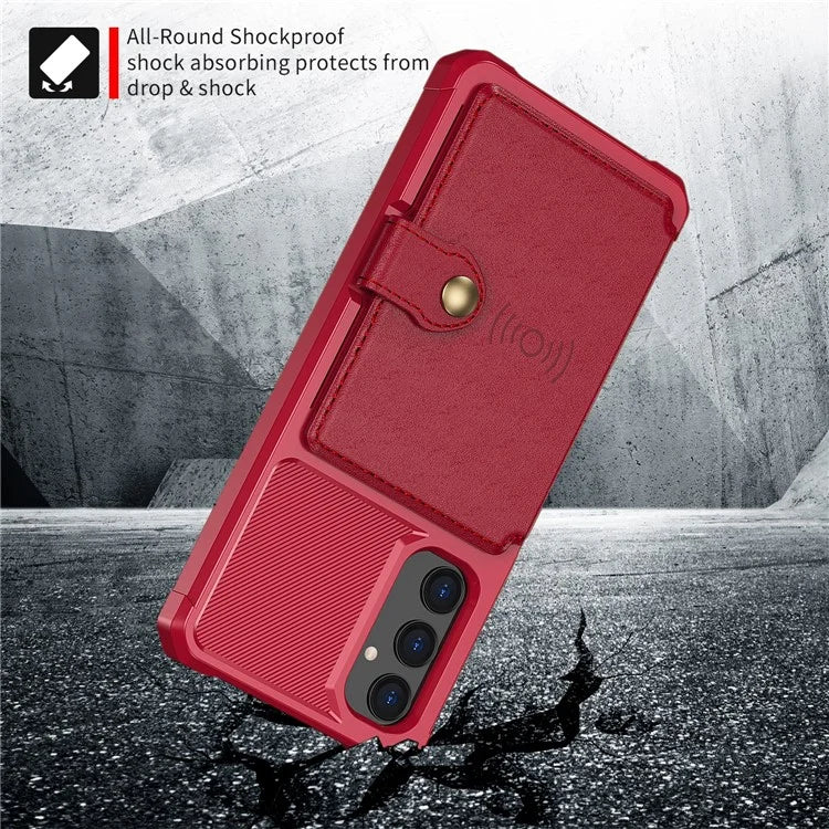 For Samsung Galaxy A05s 4G Phone Case ZM03 PU+TPU Back Cover with Card Holder