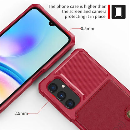 For Samsung Galaxy A05s 4G Phone Case ZM03 PU+TPU Back Cover with Card Holder