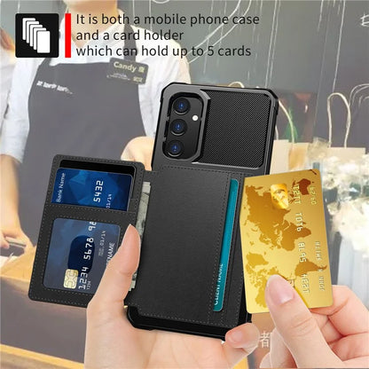 For Samsung Galaxy A05s 4G Phone Case ZM03 PU+TPU Back Cover with Card Holder