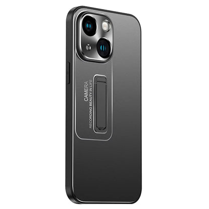 For iPhone 15 Case Kickstand Drop-proof Anti-scratch Hard PC Phone Cover