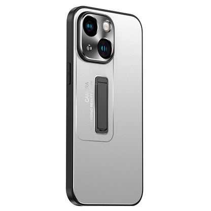 For iPhone 15 Case Kickstand Drop-proof Anti-scratch Hard PC Phone Cover