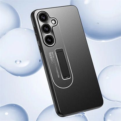 For Samsung Galaxy S24+ Back Case with Kickstand Drop-proof PC Phone Case Cover