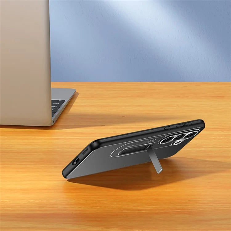 For Samsung Galaxy S24+ Back Case with Kickstand Drop-proof PC Phone Case Cover