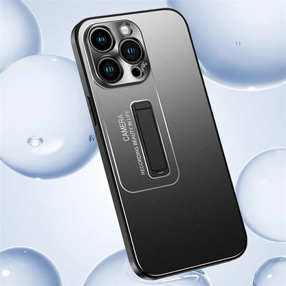 For iPhone 15 Pro Case Kickstand Shockproof Hard Plastic Phone Back Cover