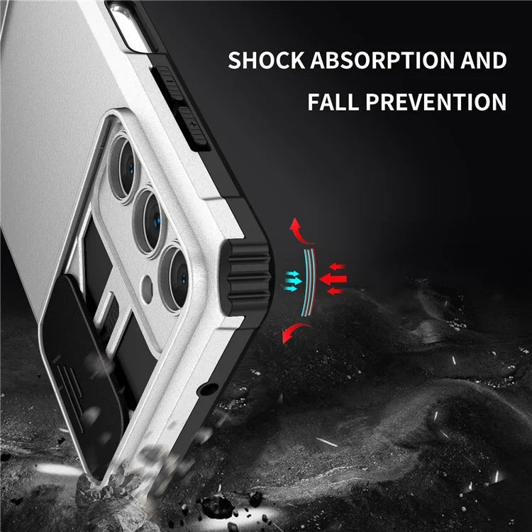 For Samsung Galaxy A05s 4G Phone Case Built-in Kickstand and Slide Lens Cover