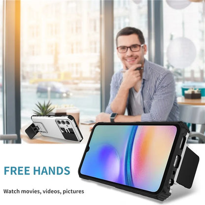 For Samsung Galaxy A05s 4G Phone Case Built-in Kickstand and Slide Lens Cover