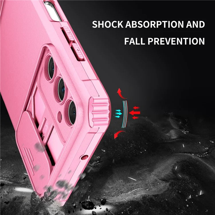 For Samsung Galaxy A05s 4G Phone Case Built-in Kickstand and Slide Lens Cover