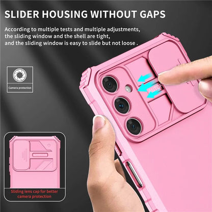 For Samsung Galaxy A05s 4G Phone Case Built-in Kickstand and Slide Lens Cover