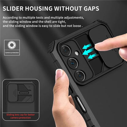 For Samsung Galaxy A05s 4G Phone Case Built-in Kickstand and Slide Lens Cover