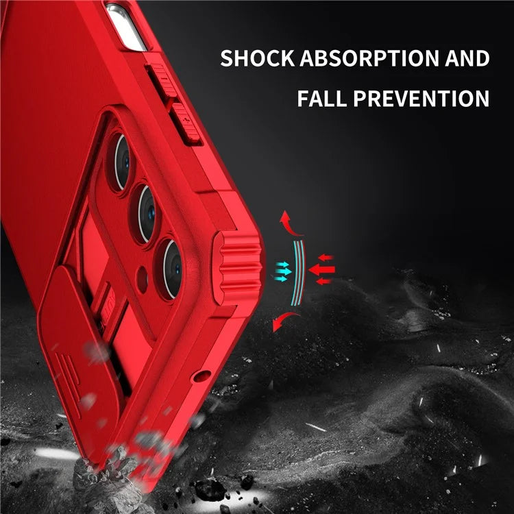 For Samsung Galaxy A05s 4G Phone Case Built-in Kickstand and Slide Lens Cover