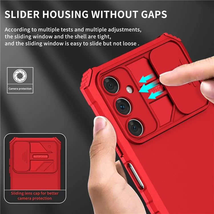 For Samsung Galaxy A05s 4G Phone Case Built-in Kickstand and Slide Lens Cover