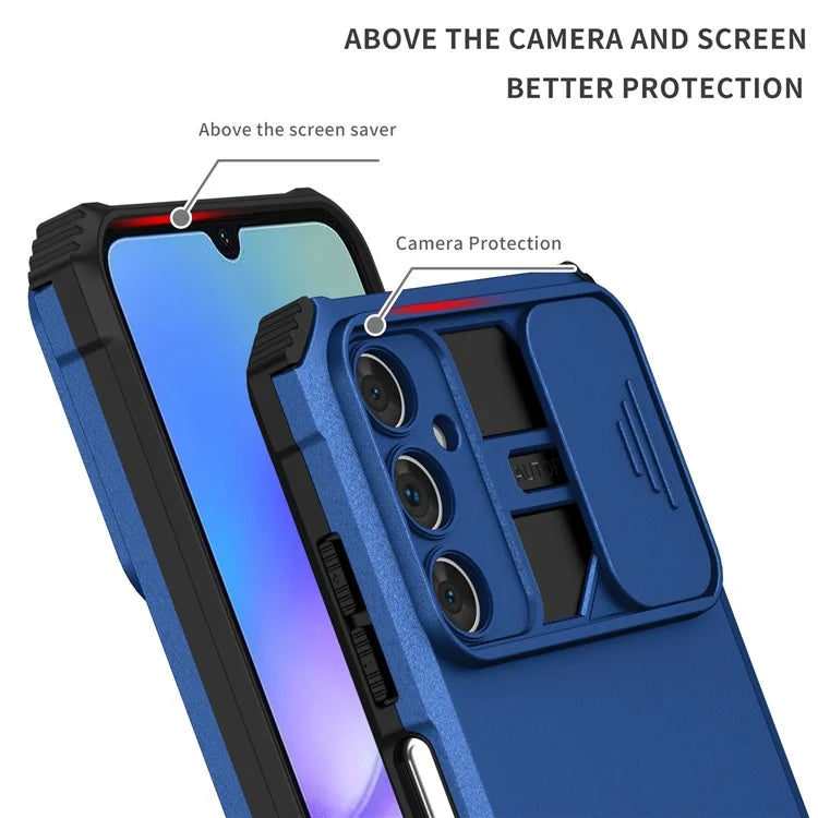 For Samsung Galaxy A05s 4G Phone Case Built-in Kickstand and Slide Lens Cover
