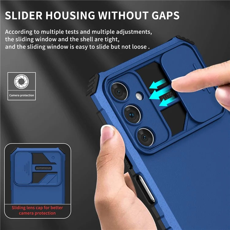 For Samsung Galaxy A05s 4G Phone Case Built-in Kickstand and Slide Lens Cover