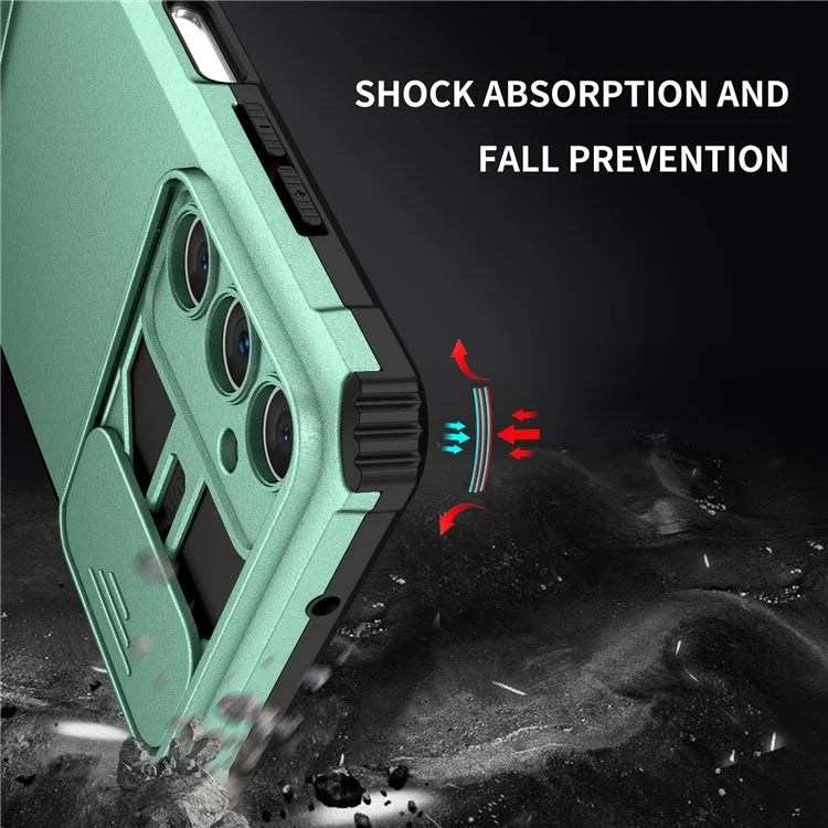For Samsung Galaxy A05s 4G Phone Case Built-in Kickstand and Slide Lens Cover