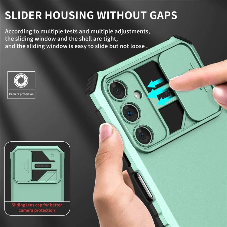 For Samsung Galaxy A05s 4G Phone Case Built-in Kickstand and Slide Lens Cover