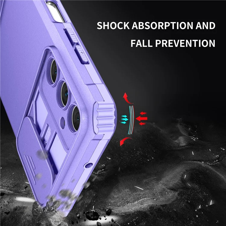 For Samsung Galaxy A05s 4G Phone Case Built-in Kickstand and Slide Lens Cover
