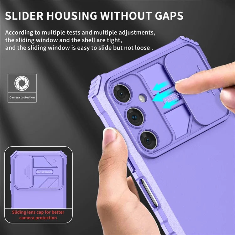 For Samsung Galaxy A05s 4G Phone Case Built-in Kickstand and Slide Lens Cover