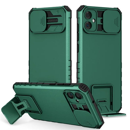 For Samsung Galaxy A05 4G Camera Protection Case Impact-Resistant PC+TPU Phone Coverish Green