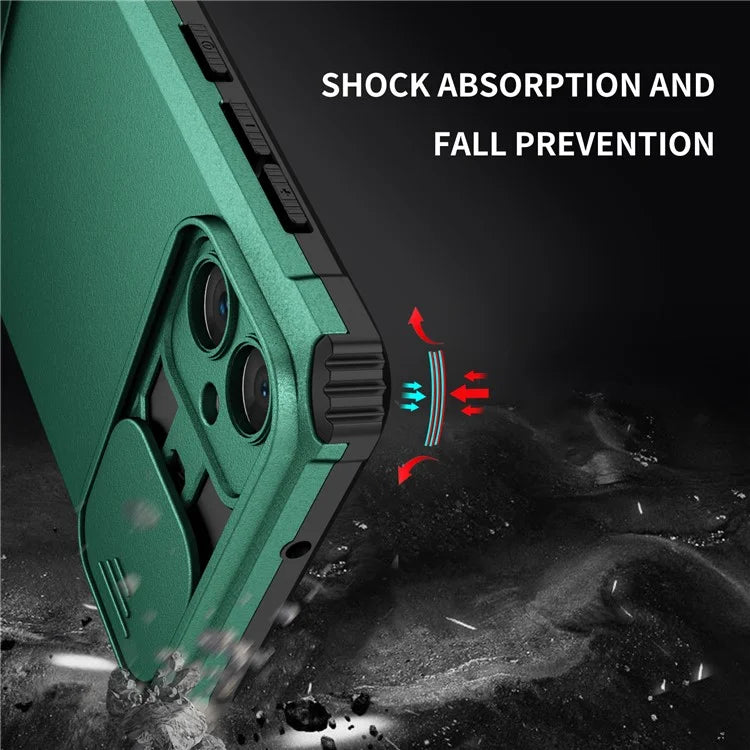 For Samsung Galaxy A05 4G Camera Protection Case Impact-Resistant PC+TPU Phone Coverish Green