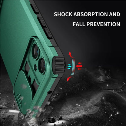 For Samsung Galaxy A05 4G Camera Protection Case Impact-Resistant PC+TPU Phone Coverish Green