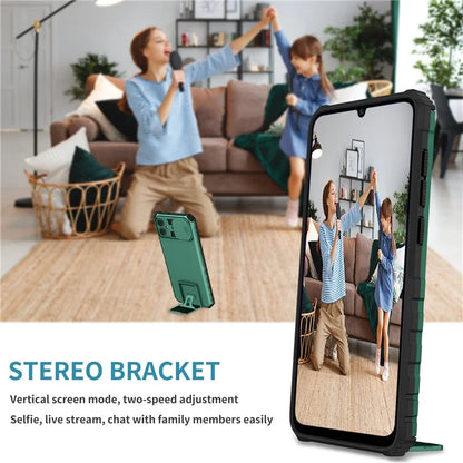 For Samsung Galaxy A05 4G Camera Protection Case Impact-Resistant PC+TPU Phone Coverish Green