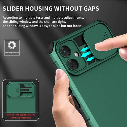 For Samsung Galaxy A05 4G Camera Protection Case Impact-Resistant PC+TPU Phone Coverish Green