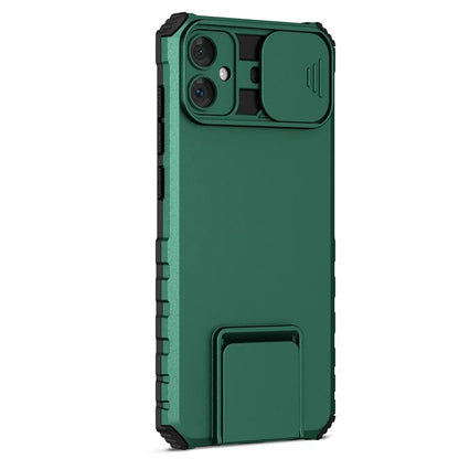 For Samsung Galaxy A05 4G Camera Protection Case Impact-Resistant PC+TPU Phone Coverish Green