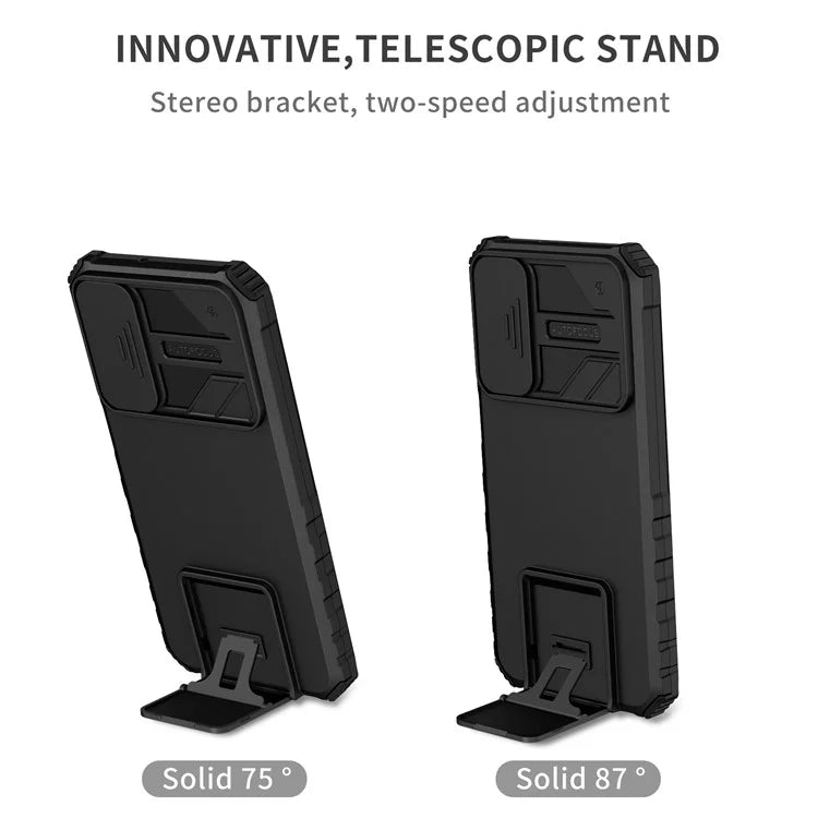 For Samsung Galaxy A15 5G Phone Case Slide Lens Protection Kickstand