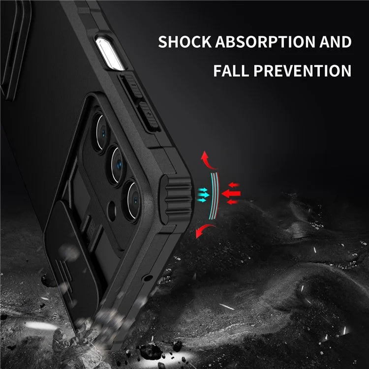 For Samsung Galaxy A15 5G Phone Case Slide Lens Protection Kickstand