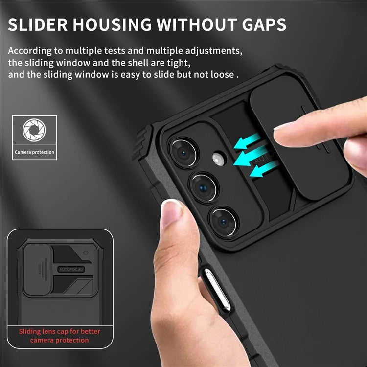 For Samsung Galaxy A15 5G Phone Case Slide Lens Protection Kickstand