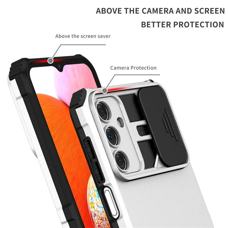 For Samsung Galaxy A15 5G Phone Case Slide Lens Protection Kickstand