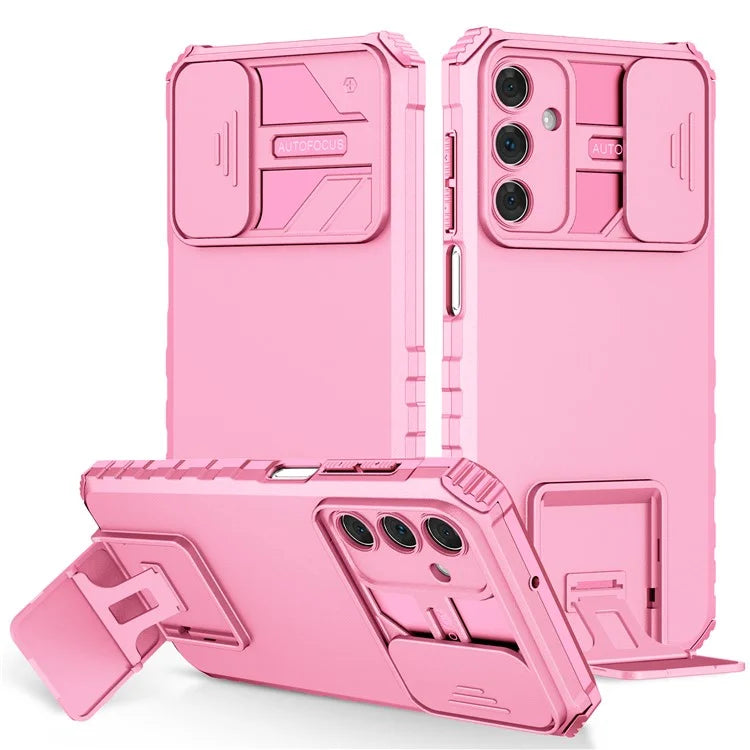 For Samsung Galaxy A15 5G Phone Case Slide Lens Protection Kickstand