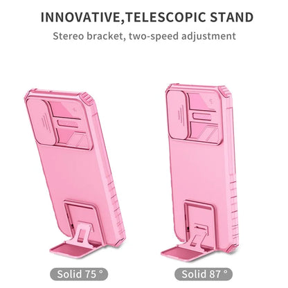 For Samsung Galaxy A15 5G Phone Case Slide Lens Protection Kickstand